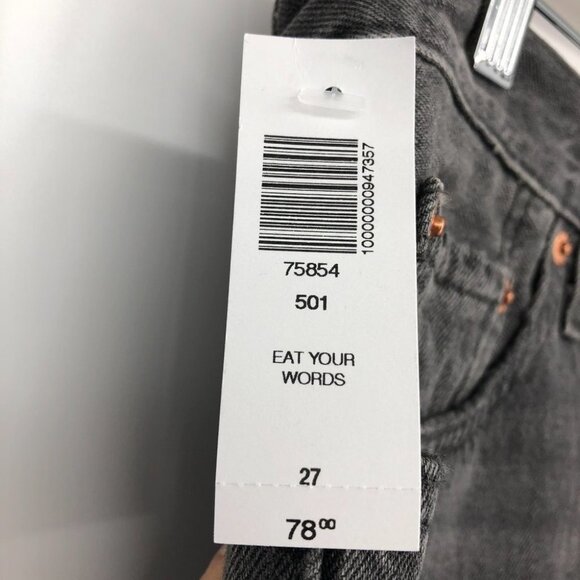 NWT Aritzia Levi's Grey wash 501 Original Short  Mid-rise denim shorts size 27 - Picture 6 of 16